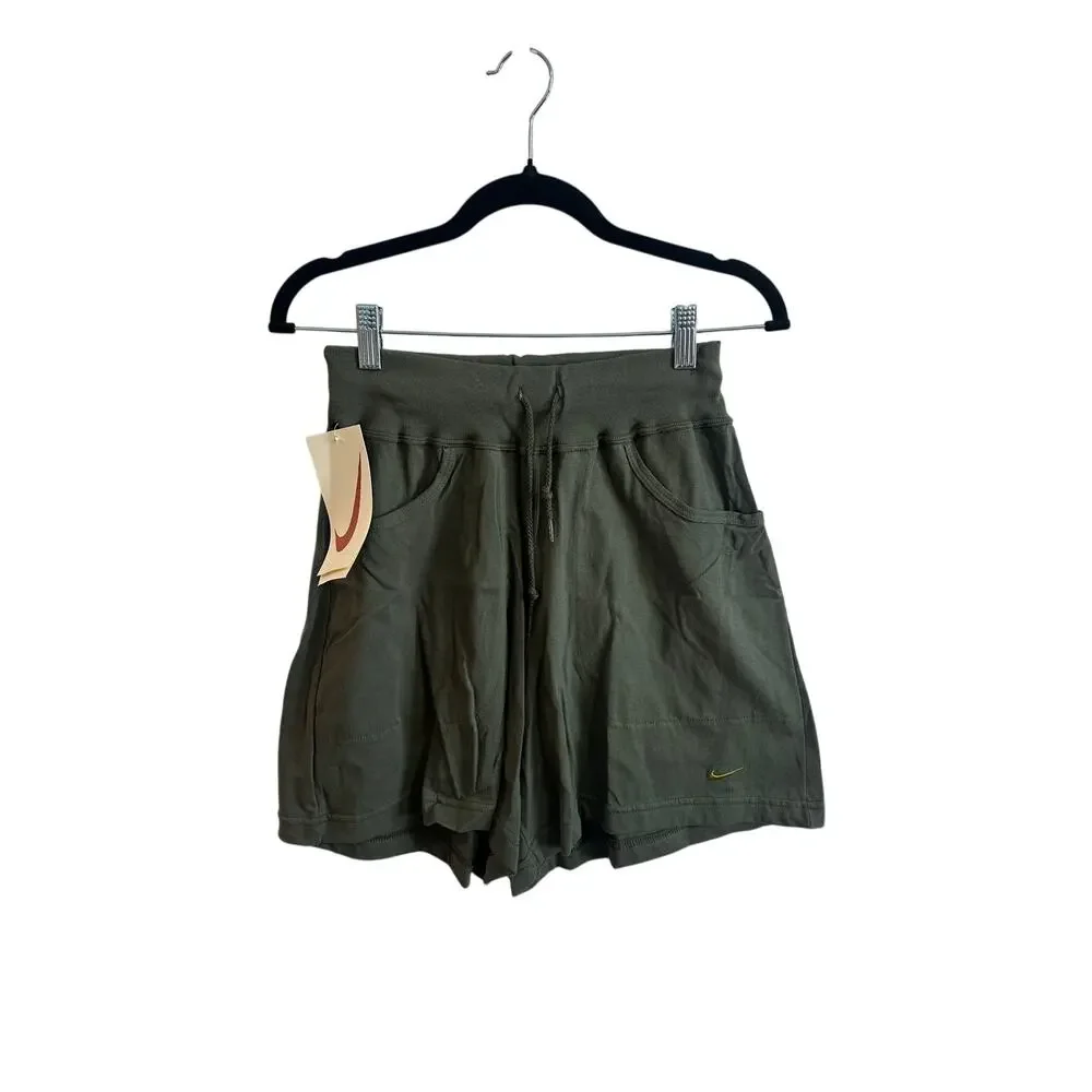Nike NWT Deadstock Y2K Sweatshorts 100% Cotton Sz M Green 6